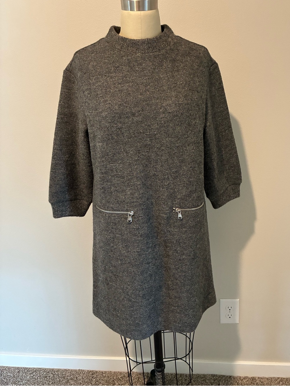 Marc by Marc Jacobs wool dress with metallic lurex.